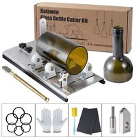 Kalawen Glass Bottle Cutter Bottle Cutter for Cutting Wine Beer Whiskey Alcohol Champagne with Glass Cutter Tool Kit Gloves Fixing Rubber Ring