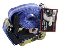 Erickson 58523 E-Track Ratchet Strap (with Roller Idler, 2" Wide x 12' Long, 3300 lb Load Capacity)