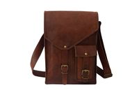 Real Leather Messenger Bag 13" MacBook Satchel School College Crossbody Shoulder Bag