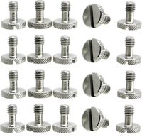 Steel Screws 1/4" Tripod Quick Release QR Plate Camera Flathead Slot Stainless SS ideal for Manfrotto / Sachtler (20)