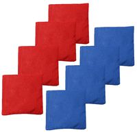 Play Platoon Premium Weather Resistant Duck Cloth Cornhole Bags - Set of 8 Bean Bags for Corn Hole Game - 4 Red & 4 Blue