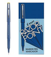 PILOT Razor Point Fine Line Marker Stick Pens, Ultra-Fine Point (0.3mm) Blue Ink, 12 Count (11004)