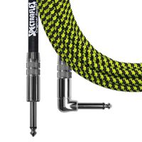 Spectraflex Original Series GCO14Q-ANYEL Right Angle Instrument Cable, 14-Feet, Neon Yellow
