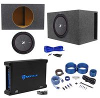 Kicker 43CWR154 COMPR15 15" 1600W Subwoofer+Vented Box+Mono Amplifier+Amp Kit
