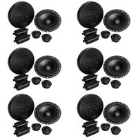 Hifonics ZS65C Zeus 6.5" 2 Way Car Audio 400W Component Speaker Systems (6 Pack)