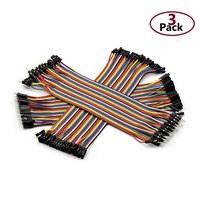DaFuRui 120pcs 21cm Multicolored Dupont Wire Breadboard Jumper Wire 40pin Male to Female, 40pin Male to Male, 40pin Female to Female Ribbon Cables Kit Compatible forArduino