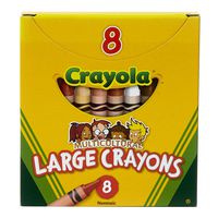 Crayola Multi-Cultural Crayons, Large, 7/16 x 4 Inches, Assorted Skin Tone Colors, Pack of 8