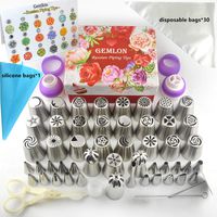 Russian Piping Tips - Cake Decorating Supplies - 88 Baking Supplies Set - 49 Icing Piping Tips - 3 Russian Ball Piping Tips, Flower Frosting Tips, Bakes Flower Nozzles-Large Cupcake Decorating Kit