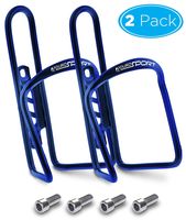 Aduro Bike Water Bottle Holder Aluminum Cage, [2X Pack] Bicycle Water Bottle Mount Lightweight for Cycling Fits Any Bike with Easy Installation (Blue)