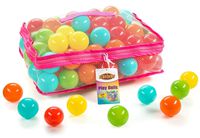 Plastic Air Filled Balls for Pits 100 Pack | Crush Proof, Durable, BPA & Phthalates Free, Colorful | for Indoors & Outdoors, Play Tents, Kiddie Pools, Playpen, Jumping Castles, Bounce Houses