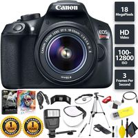 Canon EOS Rebel T6 DSLR Camera + 18-55mm Lens Base Combo