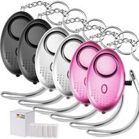 6 Pieces Personal Alarm Keychain, TOODOO 130db Safesound Safety Emergency Alarm with LED Safety and SOS Emergency Alarm Providing Powerful Safety and Property Assurance for Kids, Women (Multicolor B)