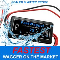 72 FastWagger Wig Wag Alternating Strobe light Electronic Flasher Relay - Powerful & Waterproof Emergency Police Ambulance Universal Controller LED & Incandescent Compatible (For Headlights use Fastwa