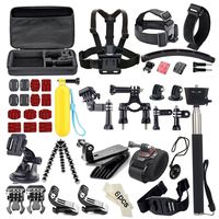 Soocoo Action Camera Accessories Kit for AKASO EK7000 APEMAN Campark ODRVM NEXGADGET EKEN WIMIUS Lightdow Vtin SJCAM SJ4000 5000 6000 7000 SOOCOO C30 C10S Cameras 49 Items