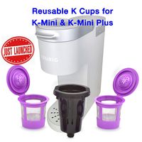 Delibru Reusable K Cups For K Mini Keurig K Mini Plus with Adapter | Keurig Mini Plus Reusable K Cups for Mini Keurig
