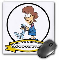 3dRose 8 x 8 x 0.25 Inches Funny Worlds Greatest Accountant Woman Cartoon Mouse Pad (mp_102913_1)