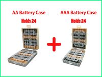1 of Each Nanfu AA and AAA Battery Case Holder Box Storage Organizer - Holds 24 Double A and 24 Triple A Batteries (BATTERIES NOT INCLUDED) (Fits AmazonBasics, Energizer, Duracell, and All AA/AAA)