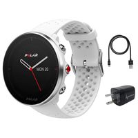 Polar Vantage M Advanced Multisport GPS Watch and Wearable4U Wall Charger Bundle (S (130-175mm Wrist), White)