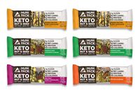Munk Pack Variety Keto Nut & Seed Bar with <1g Sugar, 2-3g Net Carbs | No Added Sugar | Plant Based | Gluten Free, Soy Free | 6 Pack