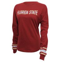 NCAA Florida State Seminoles Women's Campus Specialties Long Sleeve Fan Tee, X-Large, Garnet