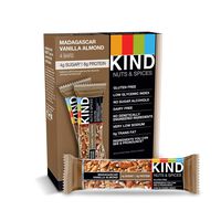 KIND Bars, Madagascar Vanilla Almond, Gluten Free, Low Sugar, 1.4oz, 4 Count (Pack of 12)
