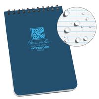 Rite in the Rain Weatherproof Top-Spiral Notebook, 4" x 6", Blue Cover, Universal Pattern (No. 246)