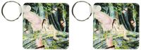 3dRose Pretty Forest Fairy With Dragonflies - Key Chains, 2.25 x 4.5 inches, set of 2 (kc_23212_1)