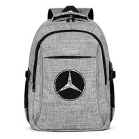Laptop Backpack Waterproof Mercedes-Ben-Gray-Camouflage- Business Laptop Backpack with USB Charging Port for Men Womens Durable Laptops Backpack Fits 15.6 Inch Laptop Notebook-Grey