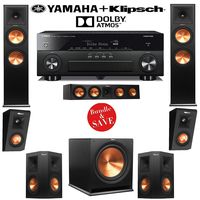 Klipsch RP-280FA 5.1.2 Dolby Atmos Home Theater Speaker System with Yamaha RX-A860BL 7.2-Ch A/V Receiver