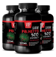 Prostate Support Health - Saw Palmetto 500 Extract - Saw Palmetto Hair Loss Pill - 3 Bottles 300 Capsules