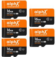 7 Piece Bundle - AlphX 16gb [5 pack] Micro SD High Speed Class 10 Memory Cards for Samsung Galaxy S9, S9+, S8, Note 8, S7, S5, S4 with Bonus Adapter and Sandisk Micro SD Card Reader