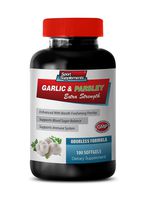 Blood Pressure Natural Supplements - Garlic & Parsley - Supports Immune System - Garlic & Parsley Supplement - 1 Bottle 100 Softgels