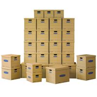 Bankers Box SmoothMove Classic Moving Kit Boxes, Tape-Free Assembly, Easy Carry Handles,)20 Small 5 Medium 5 Large, 30 Pack (7716501
