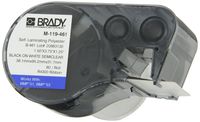 Brady M-119-461 Polyester B-461 Black on White/Clear Label Maker Cartridge, 3-3/4" Width x 1-1/2" Height, For BMP51/BMP53 Printers