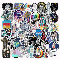 Space Astronaut Vinyl Waterproof Sticker - Laptop Phone Case Luggage Helmet DIY Decorative Applique Vinyl Waterproof Fashion Sticker (50pcs)