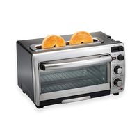 Hamilton Beach 2-in-1 Countertop Oven and Long Slot Toaster, Stainless Steel, 60 Minute Timer and Automatic Shut Off (31156), Large,