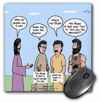 3dRose Mark 08-27-38 Opinion Poll - Magic 8 Ball & The Survey - Mouse Pad, 8 by 8" (mp_38612_1)