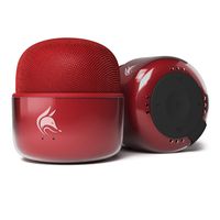 Mini Bluetooth Speaker with FM Radio - an Elegant Small Speaker with a Big 5W Sound. Wireless Speaker for iPhone, iPad, Smartphone. Pocket Size Portable (Red)