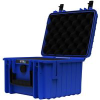 STR8 Brand 10" with 3-Layer Pre Cut Grid Configuration Foam, Weather Resistant, Smell Proof, Lockable, Glass Protector, Outdoor Carrying Case for Multi-Purpose - STR8BRAND (Cobalt Blue)