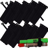 BlueDot Trading Self Gripping Hook & Loop Fastener Cable Tie Straps .5 x 8 Inch, Quantity 100, Black