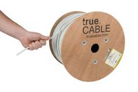Cat6A Riser (CMR), 1000ft, White, 23AWG 4 Pair Solid Bare Copper, 750MHz, ETL Listed, Unshielded Twisted Pair (UTP), Bulk Ethernet Cable, trueCABLE