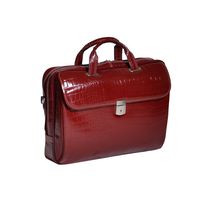 Siamod, Monterosso, SERVANO, Embossed Crocco Leather, 13" Leather Tablet Briefcase, Red (35536)