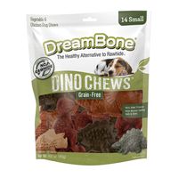 DreamBone Small DinoChews 14 Count, Rawhide-Free Dinosaur-Shape Treats For Dogs
