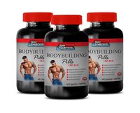 Testosterone Booster and Fat Burner for Men - Bodybuilding Pills 660 MG - for Men - Alpha lipoic Acid Weight Loss Pills - 3 Bottles 180 Capsules