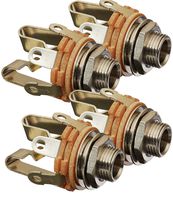 Switchcraft Type 12B ( Pack of 4 ) Stereo 3-Conductor Input Jack, 1/4" , Double Open Circuit,Made in USA