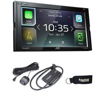 JVC KW-M740BT Compatible with CarPlay, Android Auto 2-DIN AV Receiver (No CD Drive) with Sirius XM Tuner Included