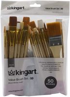 KingArt 230-50 Mixed Media Value Paint Brush Set, 50 ea