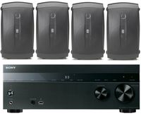 Sony 5.2-Channel 725-Watt 4K A/V Home Theater Receiver + Yamaha High-Performance Natural Surround Sound 2-Way 120 watts Indoor/Outdoor Weatherproof Speaker System (Set Of 4)