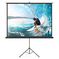 TaoTronics TT-HP019 Projector Screen with Stand, Indoor Movie Screen 100 Inch Diagonal 4:3 with Wrinkle-Free Design (Easy to Clean, 1.1 Gain, 160° Viewing Angle & Includes a Carry Bag)