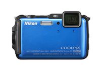Nikon COOLPIX AW120 16.1 MP Wi-Fi and Waterproof Digital Camera with GPS and Full HD 1080p Video (Blue) (Discontinued by Manufacturer)